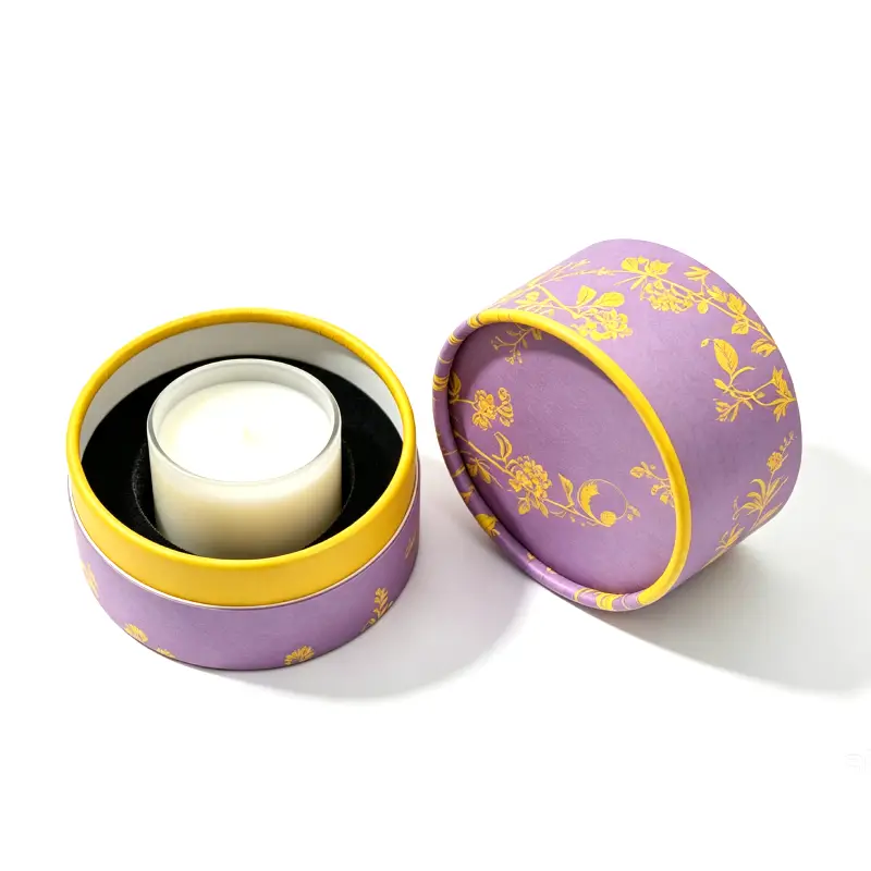 boîte à bougies ronde avec insert