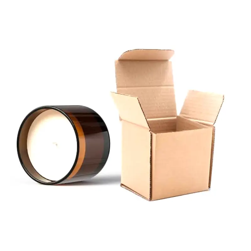 boîte à bougies carrée en carton