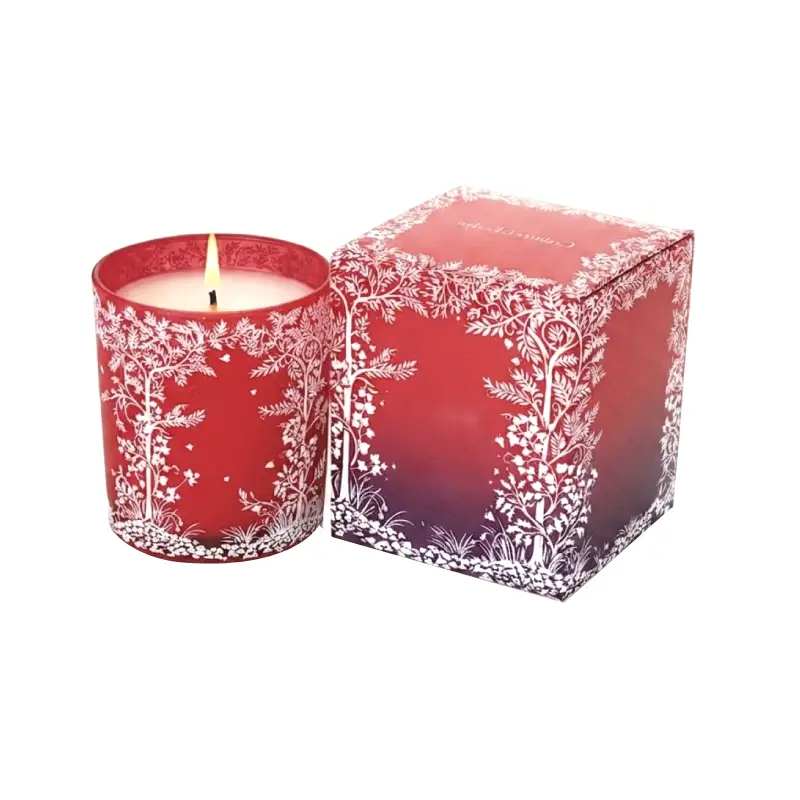 scatola quadrata per candele di Natale