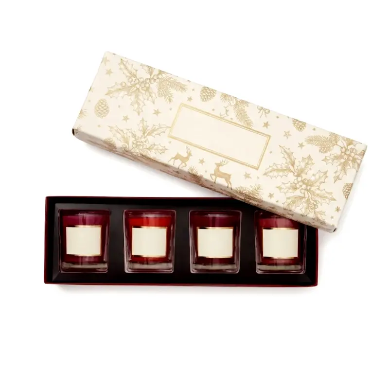two piece christmas candle box