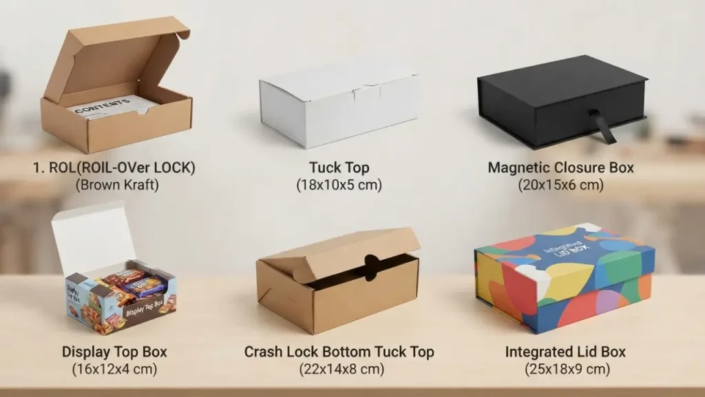 types of flip top boxes
