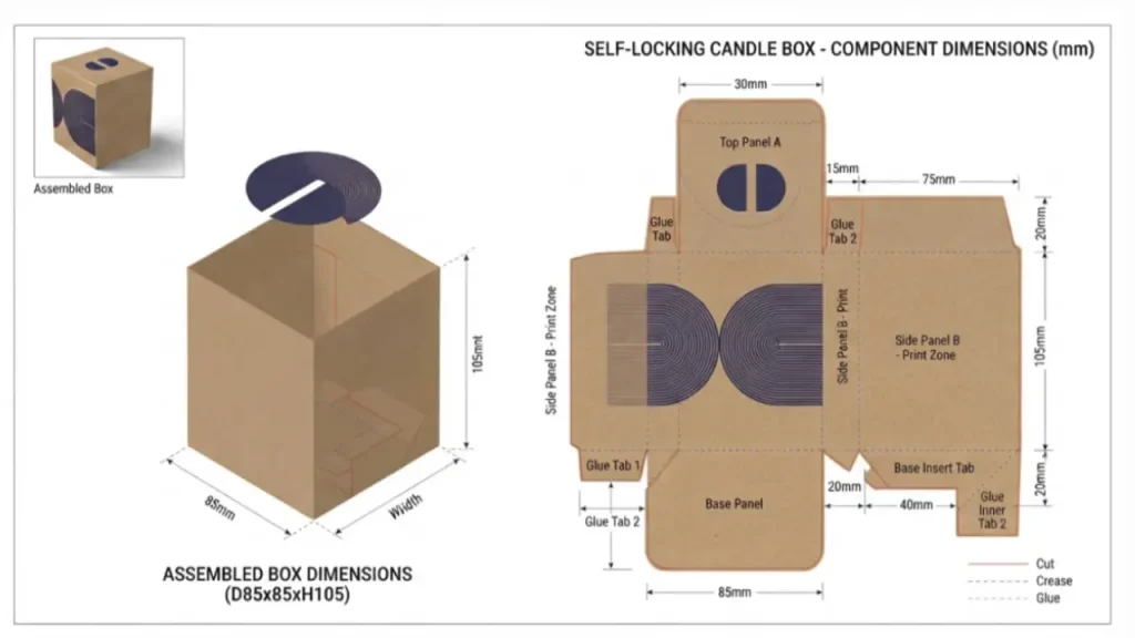 candle box dimensions