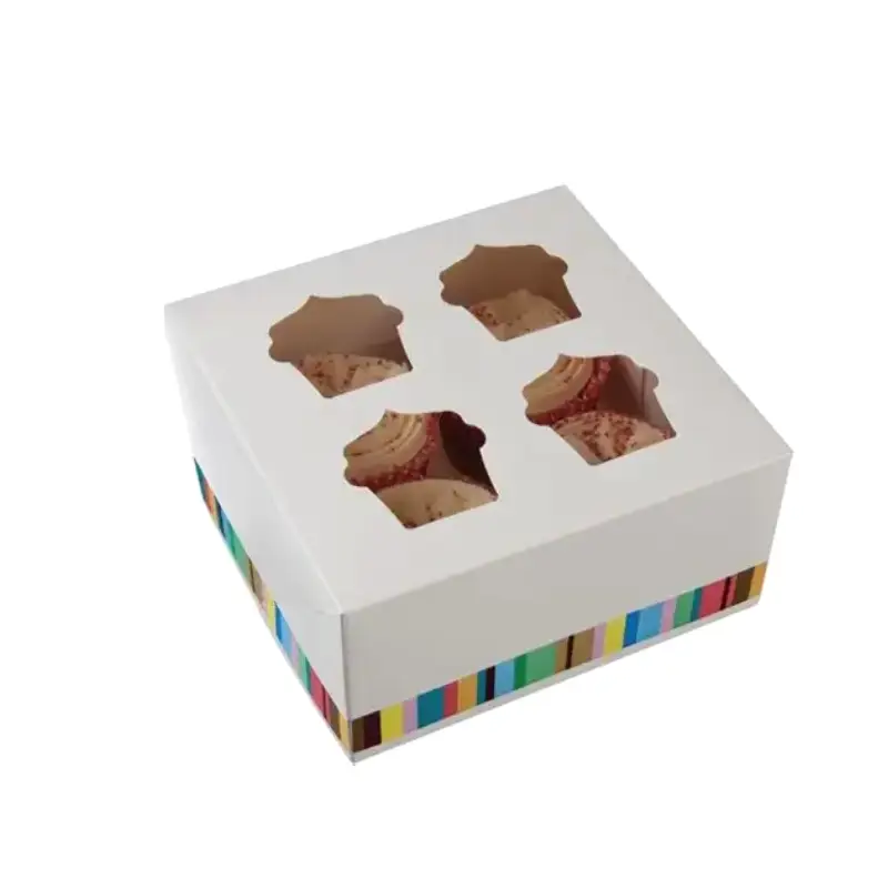scatola da quattro cupcake