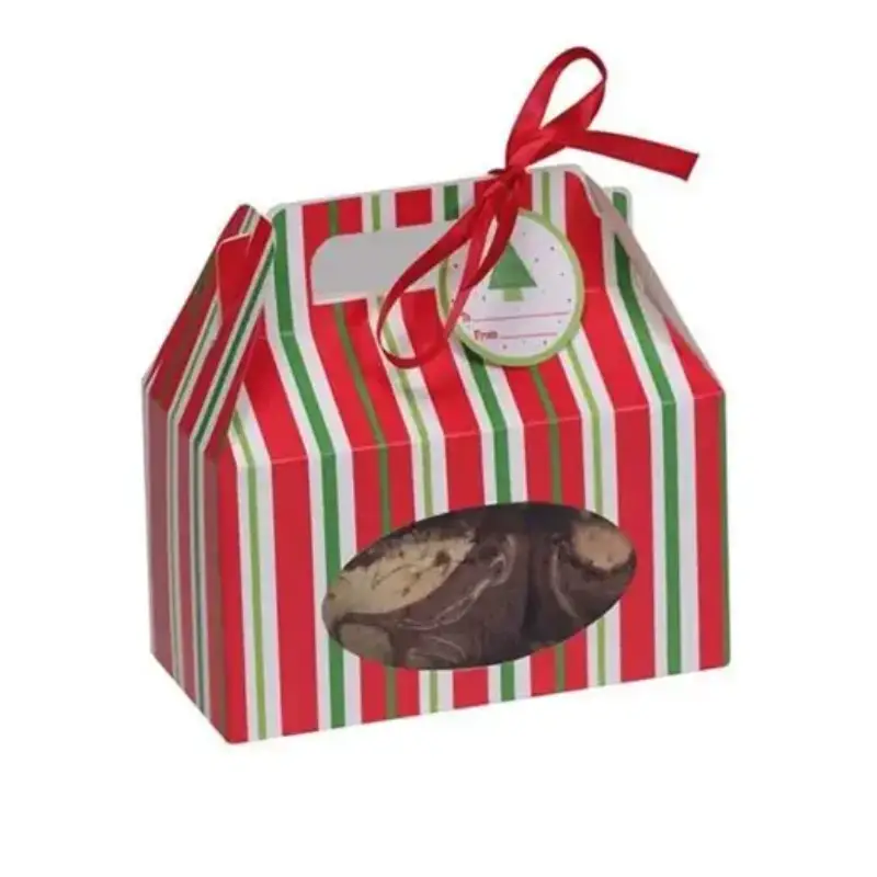 scatola natalizia a forma di frontone da regalo