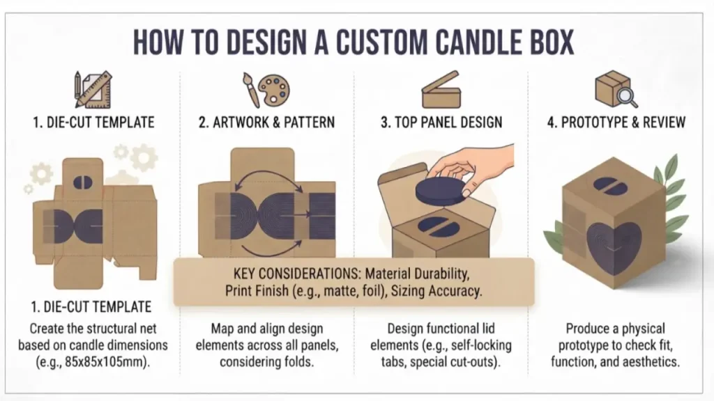how to design candle box