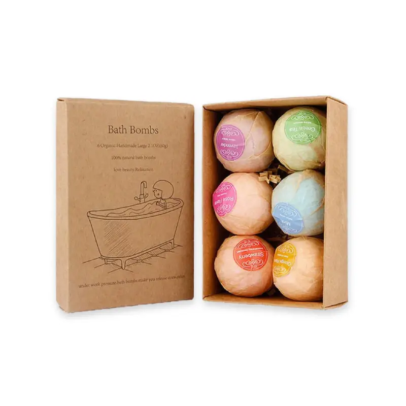 kraft bath bomb box