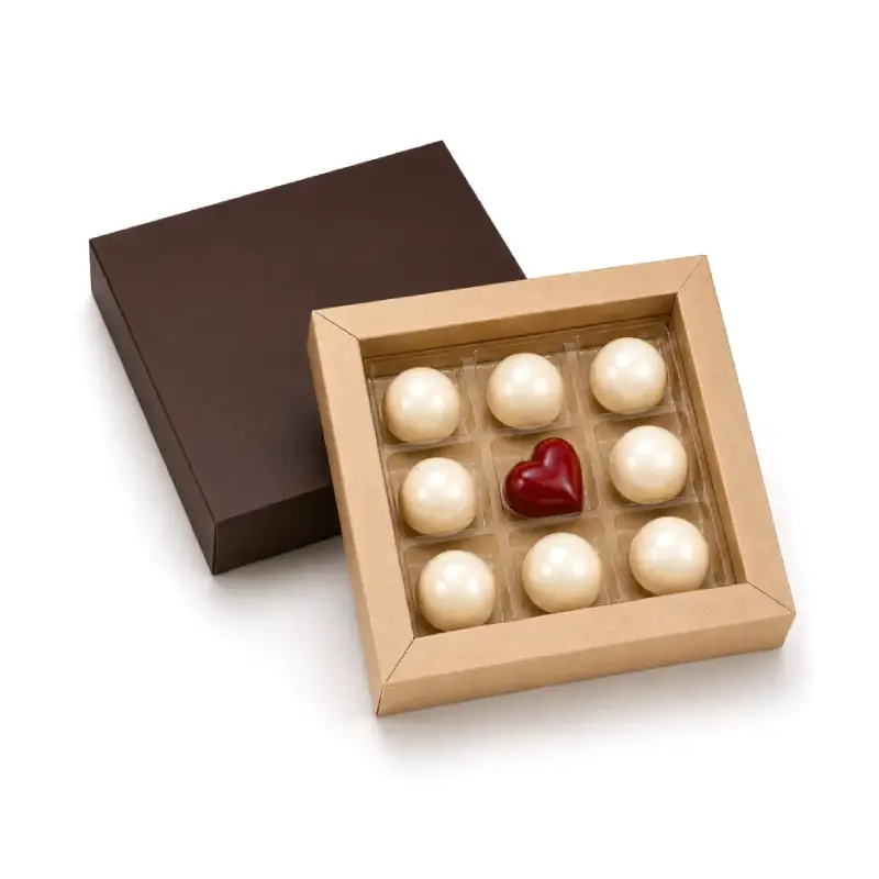 square kraft chocolate box
